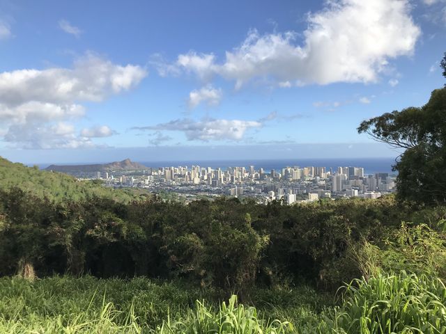 View over Honolulu and Diamond Head
