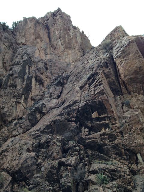 Fault in Precambrian gneiss (Box Canyon)