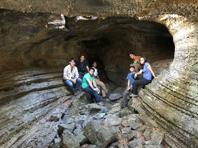Lava Tube, Medicine Lake Volcano: Oliver, Anna, Eytan, Jose, Patrick, Michael, Maria