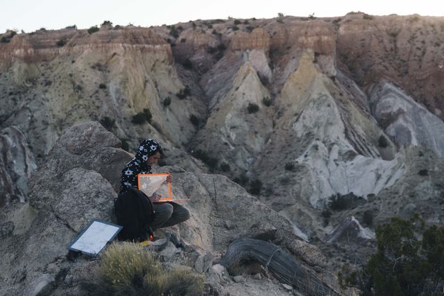 Unconformity with photographer